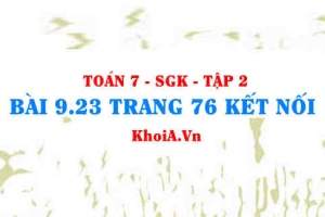 Bài 9.23 trang 76 Toán 7 Kết nối tri thức Tập 2